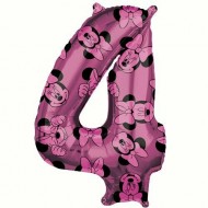Disney Minnie Mouse Pink 4 Shaped Balloon
